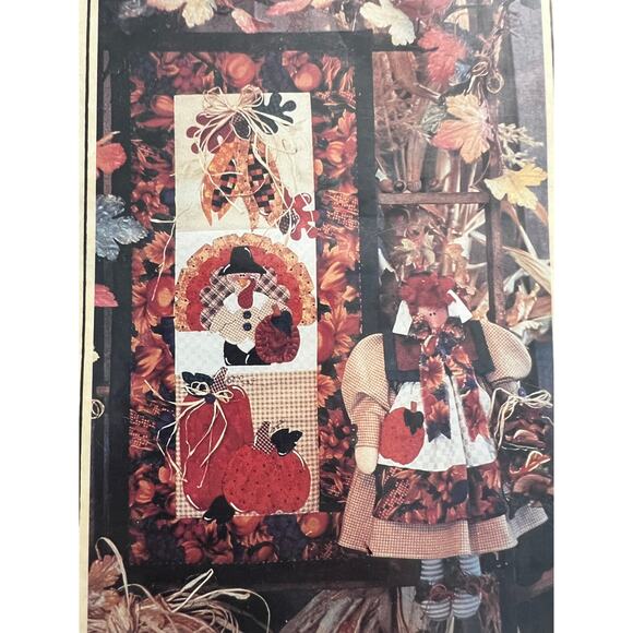 pattern Harvest Thyme autumn wall quilt (12" x 24") matching doll - Picture 4 of 8